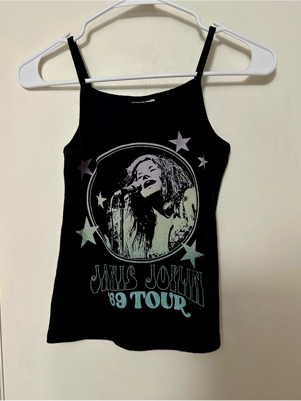 Girls’ Janis Joplin '69 Tour Black Graphic Tank Top